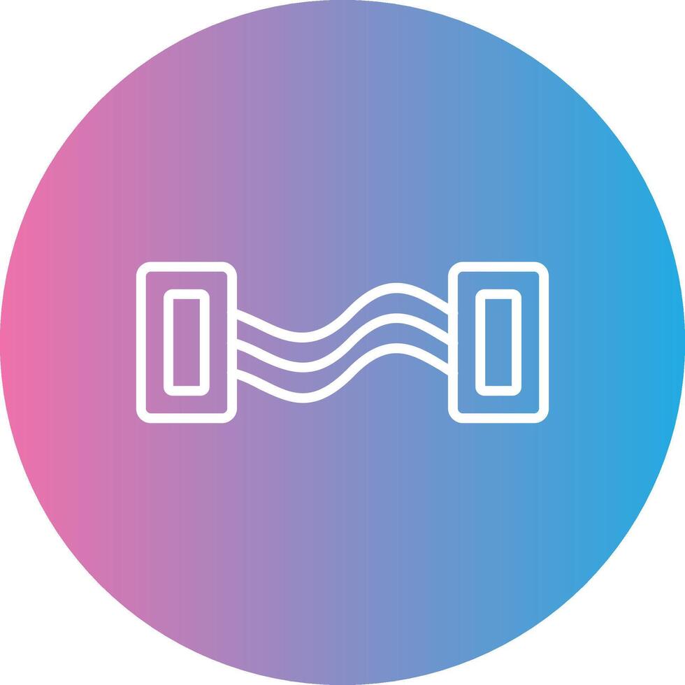 Chest Expander Line Gradient Circle Icon vector