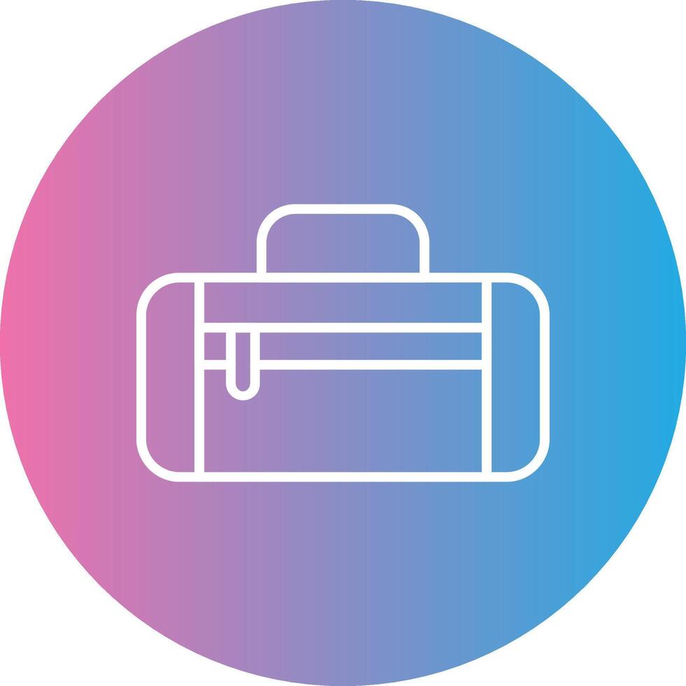 Duffle Bag Line Gradient Circle Icon vector