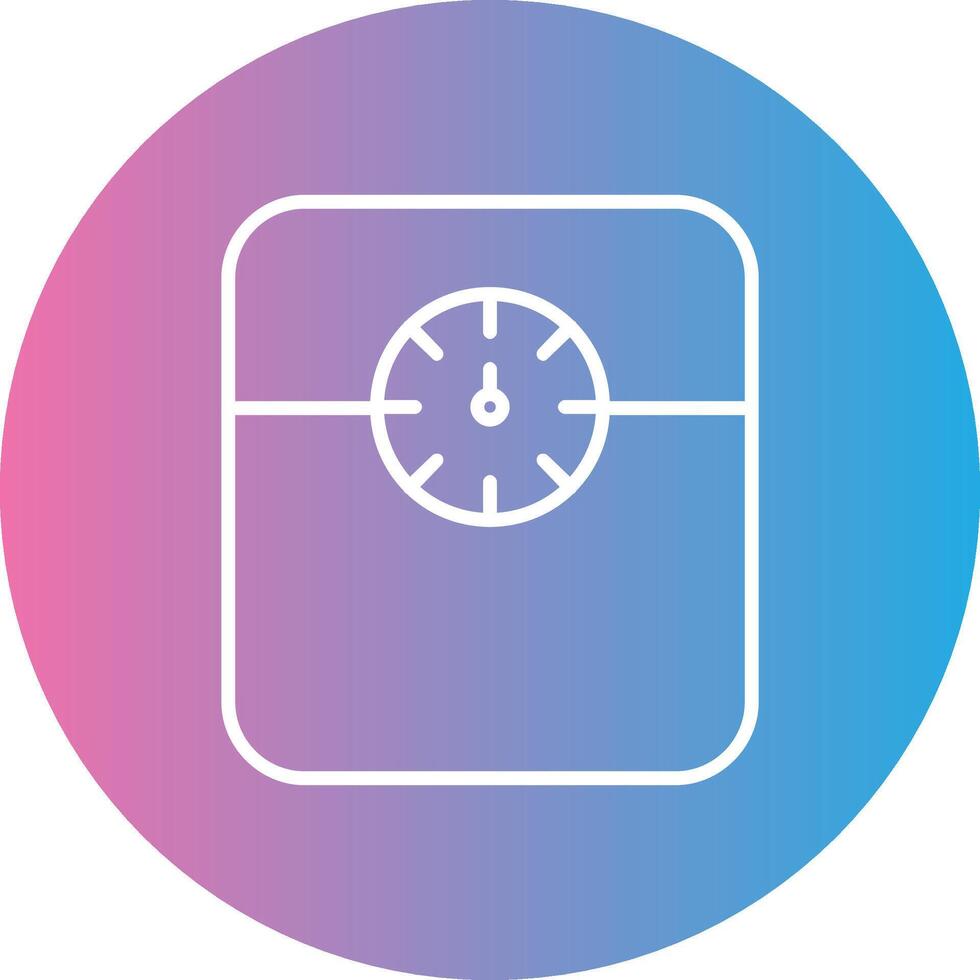 Weight Scale Line Gradient Circle Icon vector