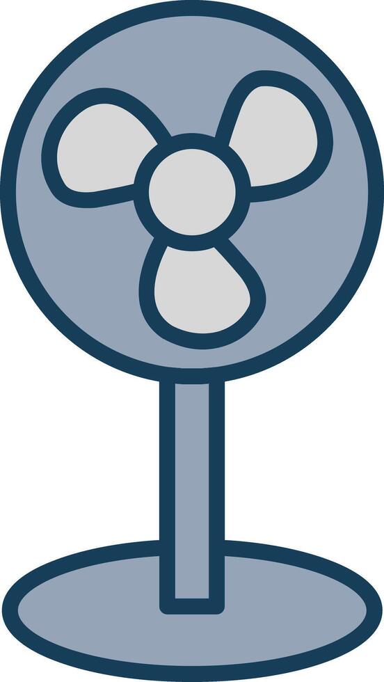 Fan Line Filled Grey Icon vector
