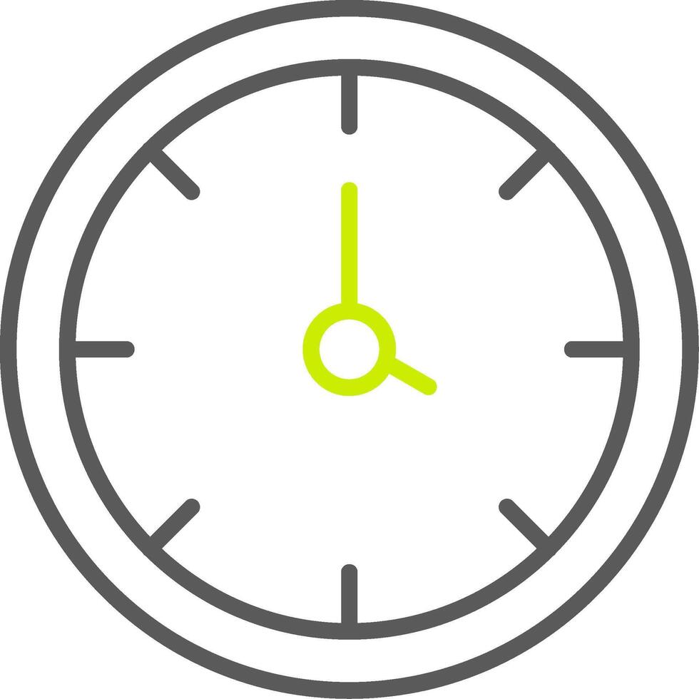 Clock Line Two Color Icon vector