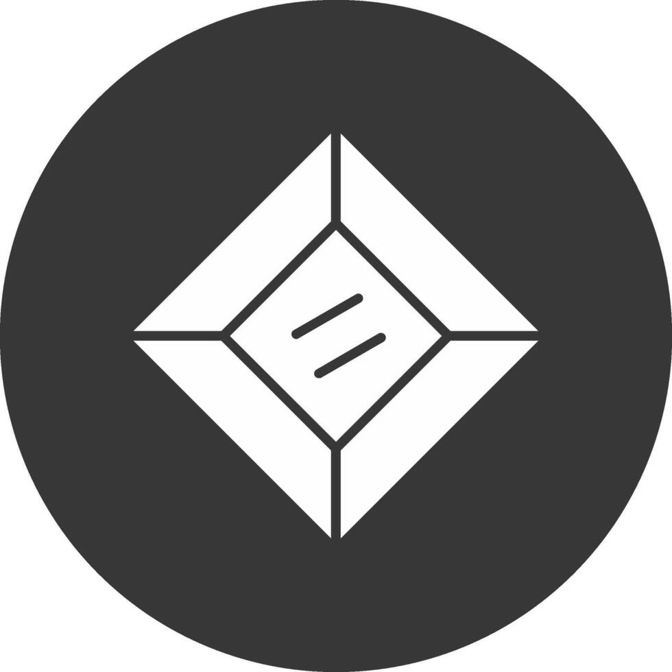Gem Glyph Inverted Icon vector