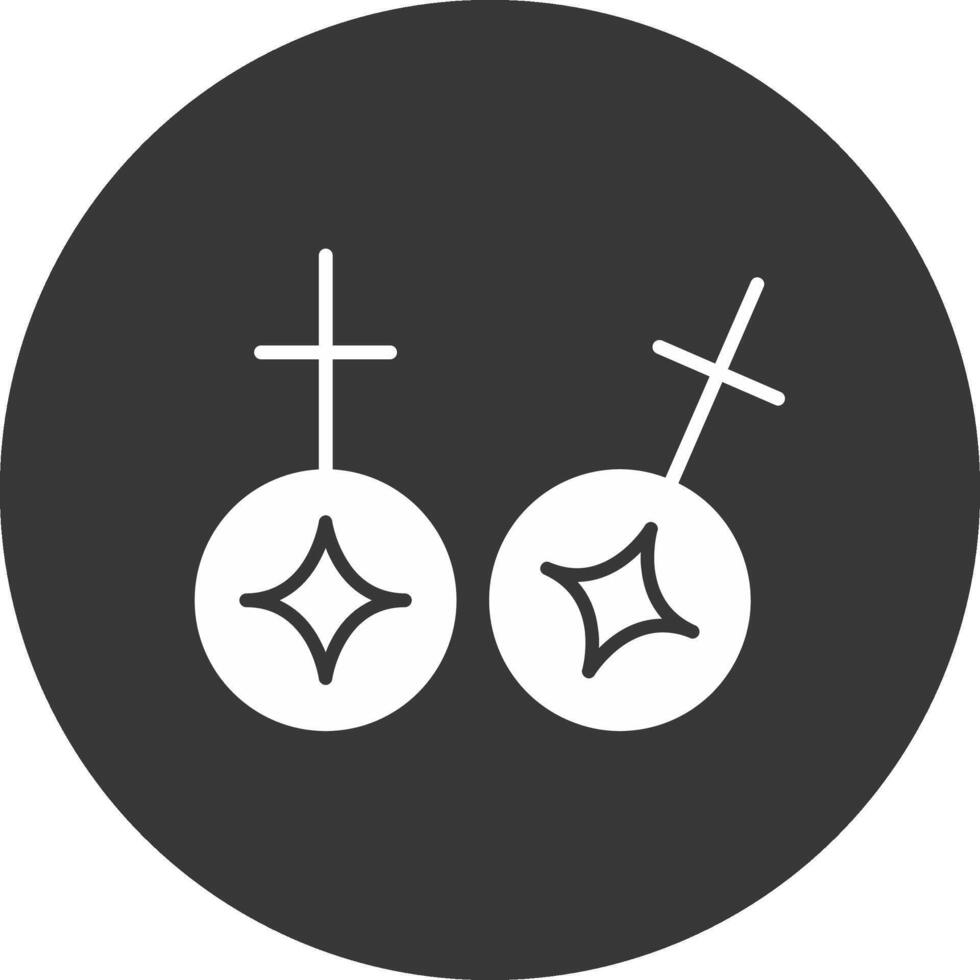 Cufflinks Glyph Inverted Icon vector