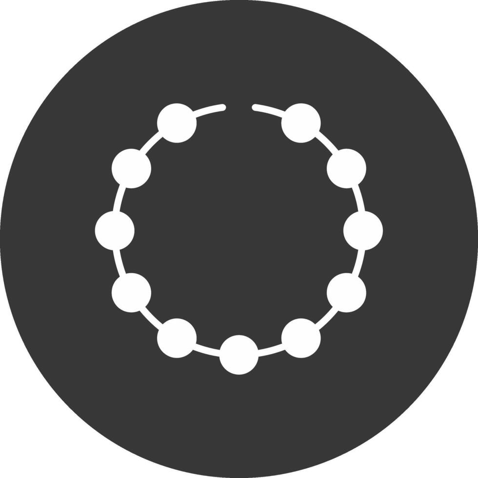 Bracelet Glyph Inverted Icon vector