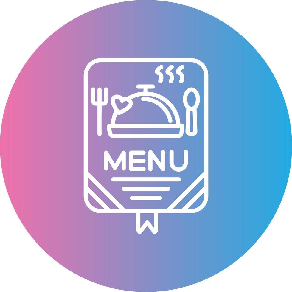 Menu Line Gradient Circle Icon vector