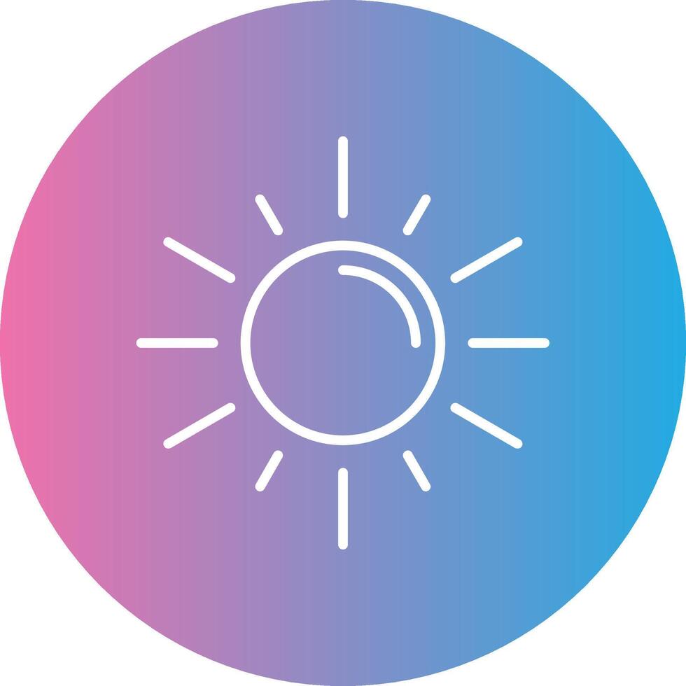 Sun Line Gradient Circle Icon vector