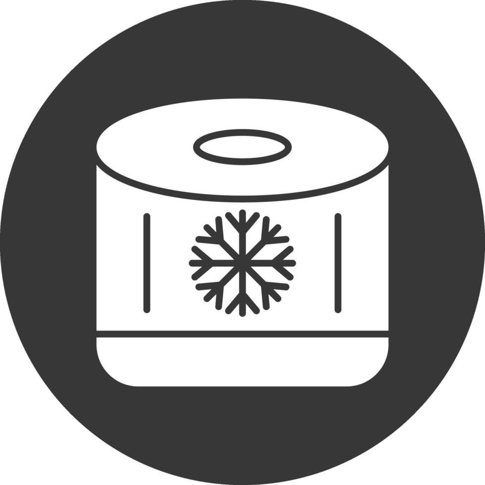 Air Filter Glyph Inverted Icon vector