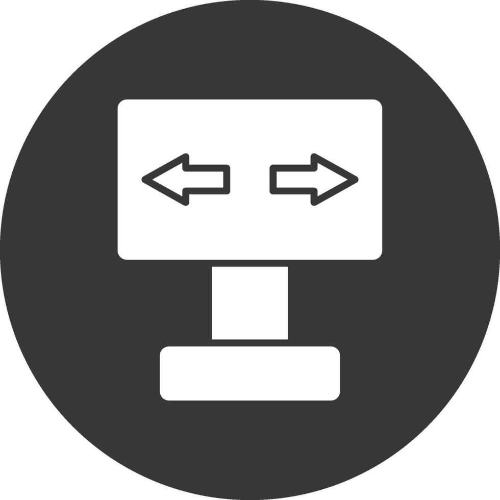Signaling Glyph Inverted Icon vector