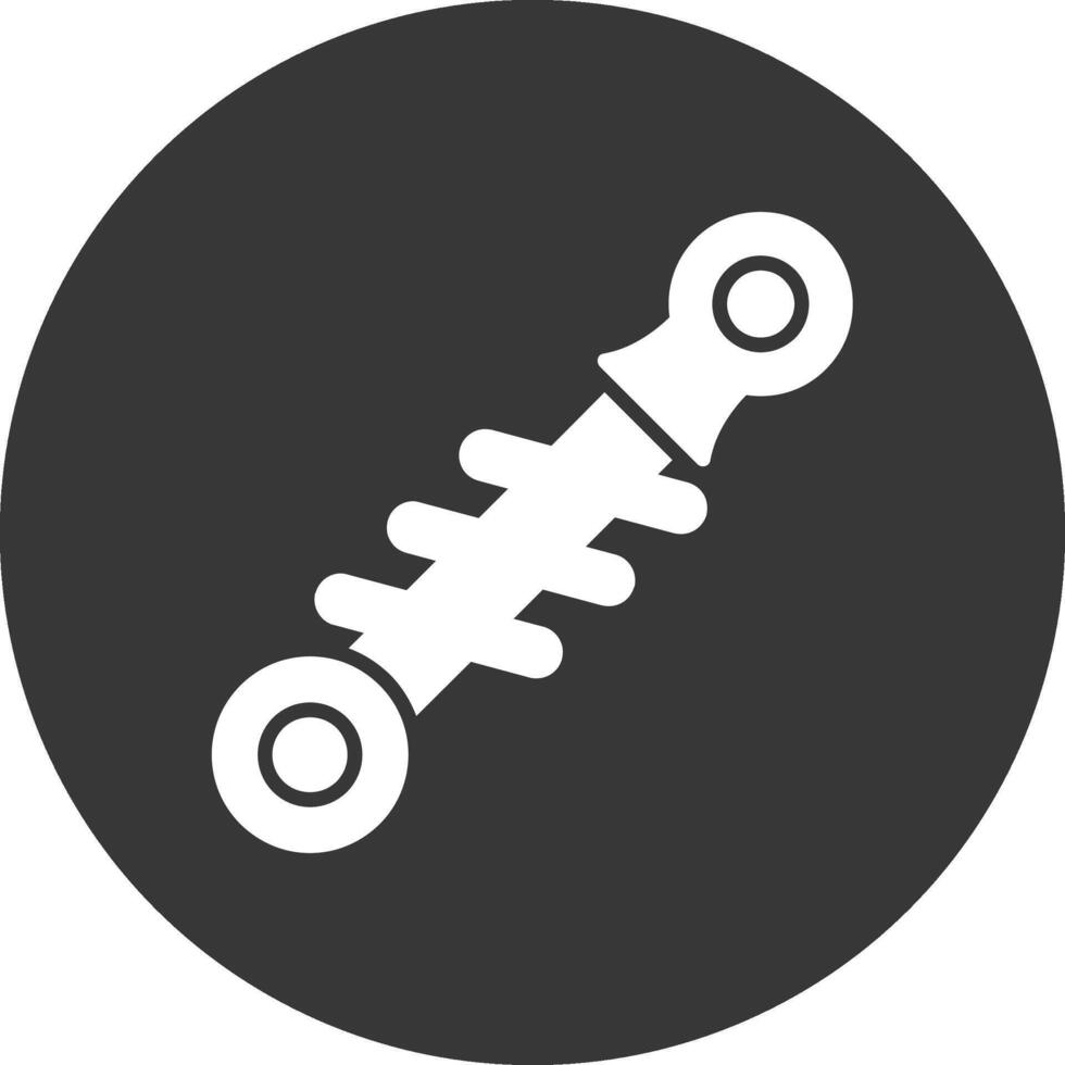 Shock Absorber Glyph Inverted Icon vector