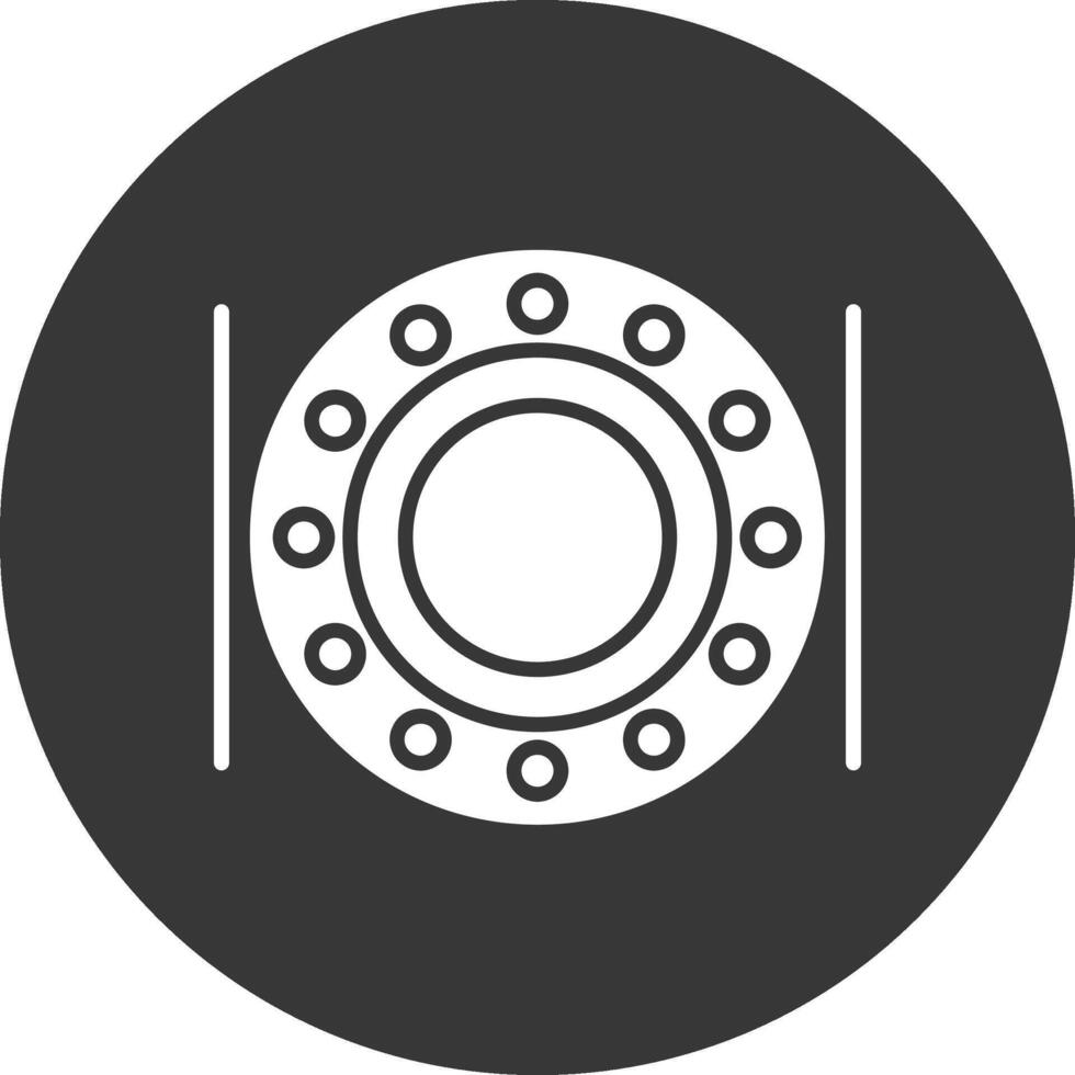 Ball Bearing Glyph Inverted Icon vector