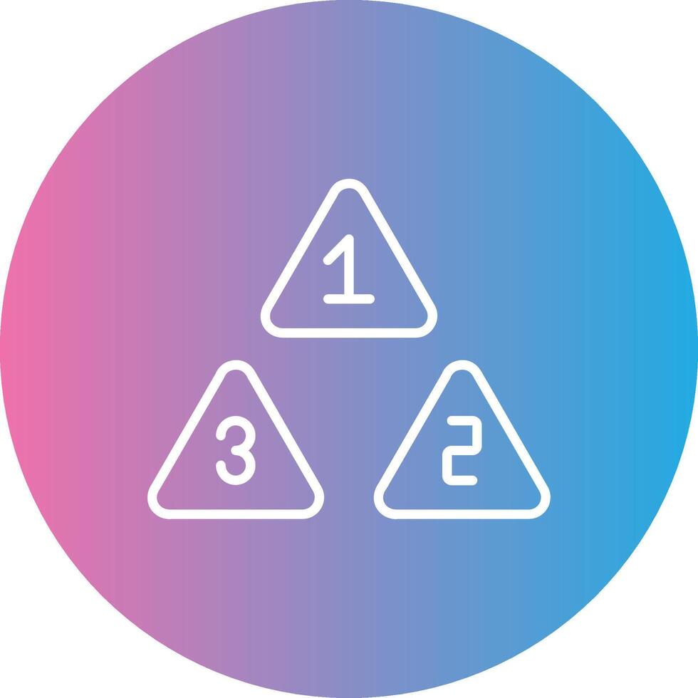 Numbers Line Gradient Circle Icon vector