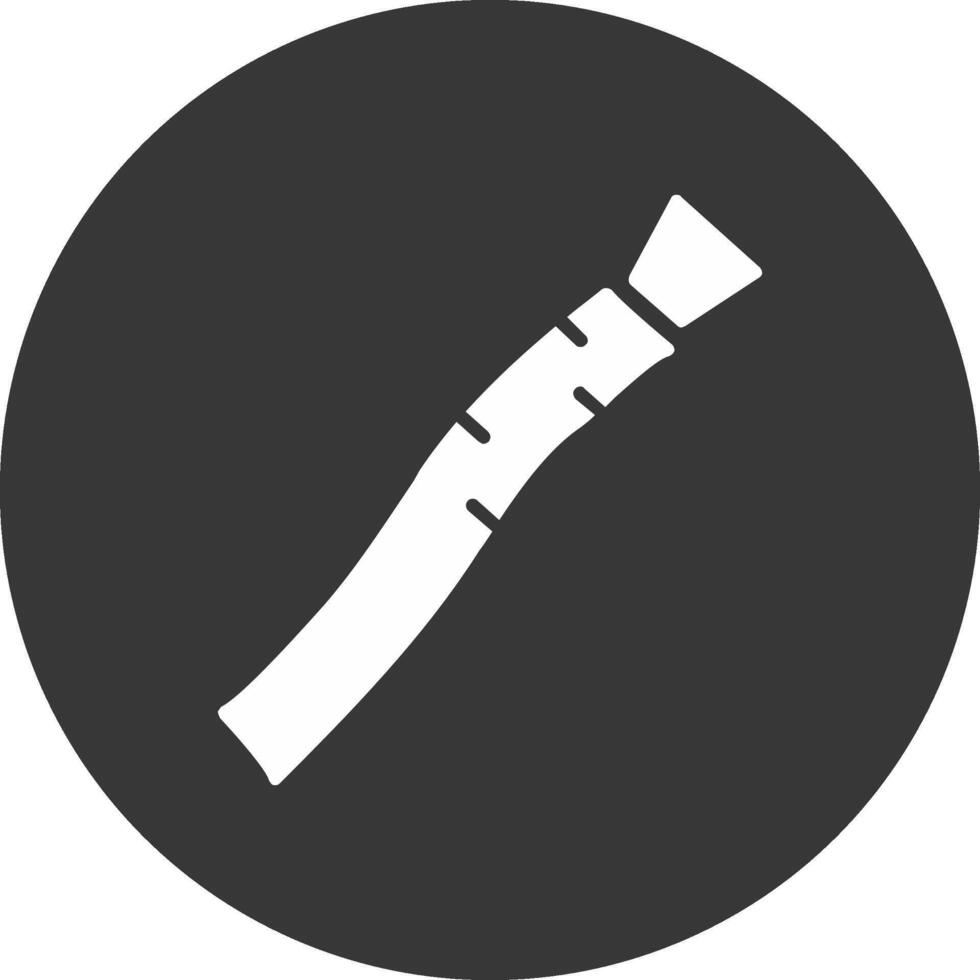 Miswak Glyph Inverted Icon vector