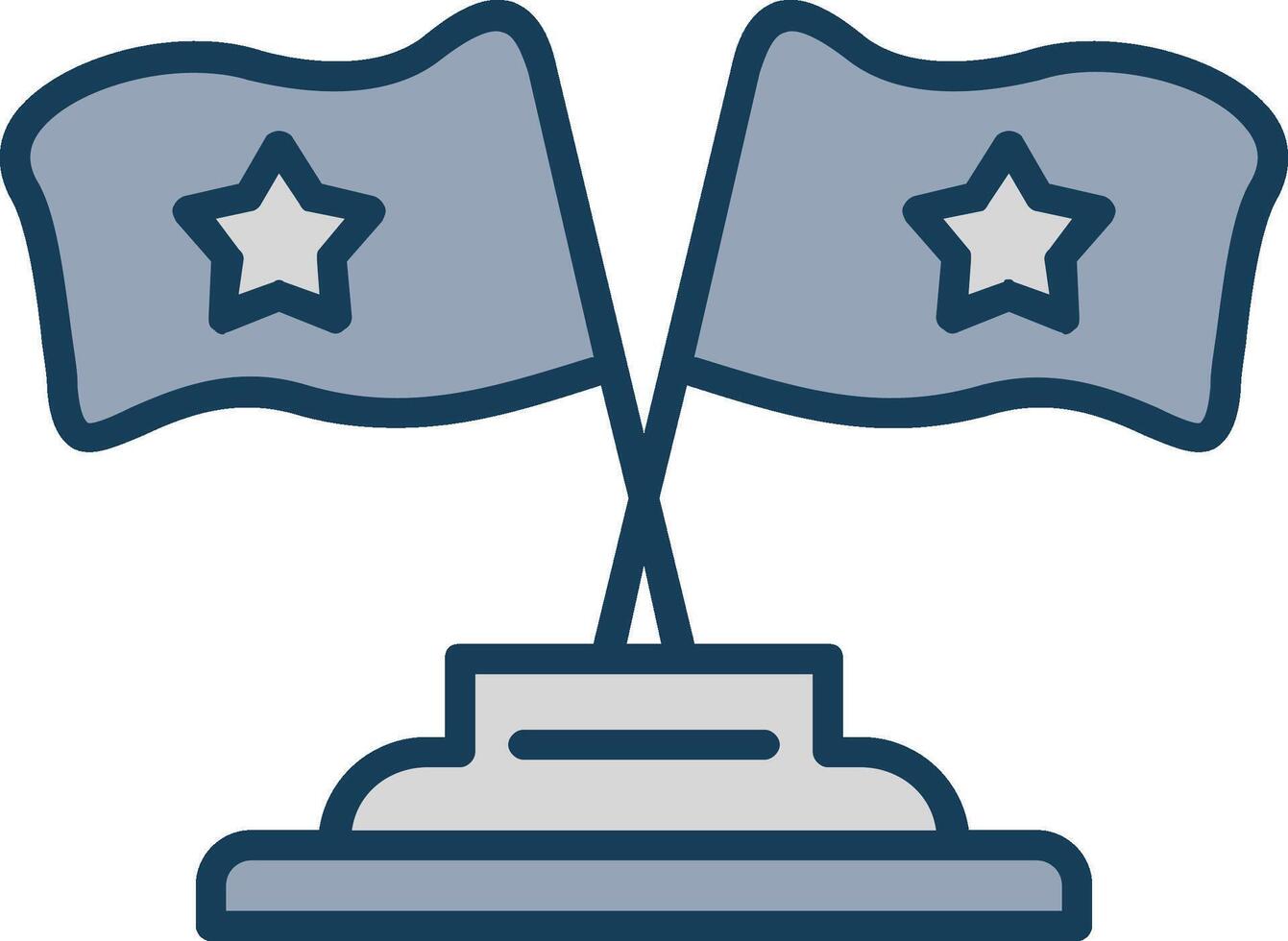 Flags Line Filled Grey Icon vector