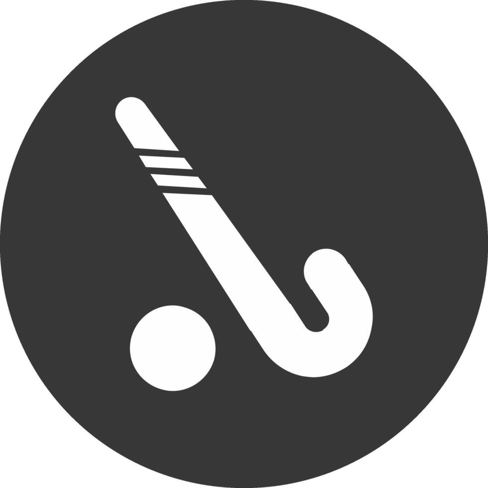 Hockey Glyph Inverted Icon vector