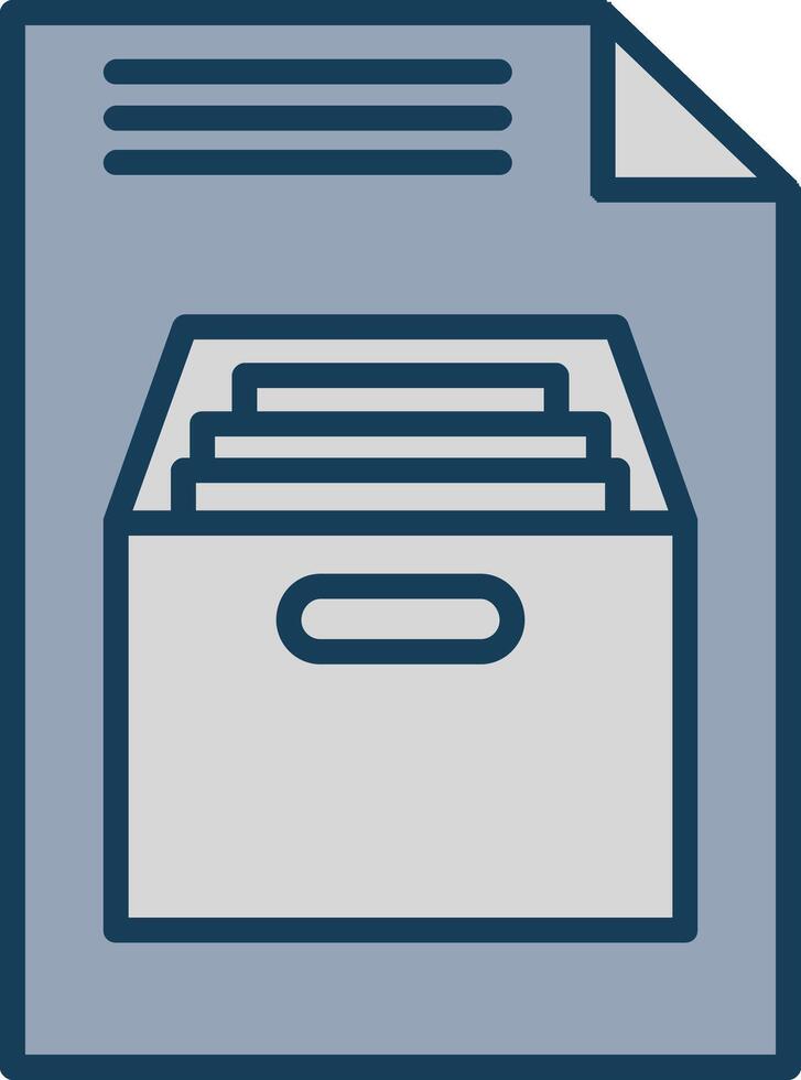 Box Closed Line Filled Grey Icon vector