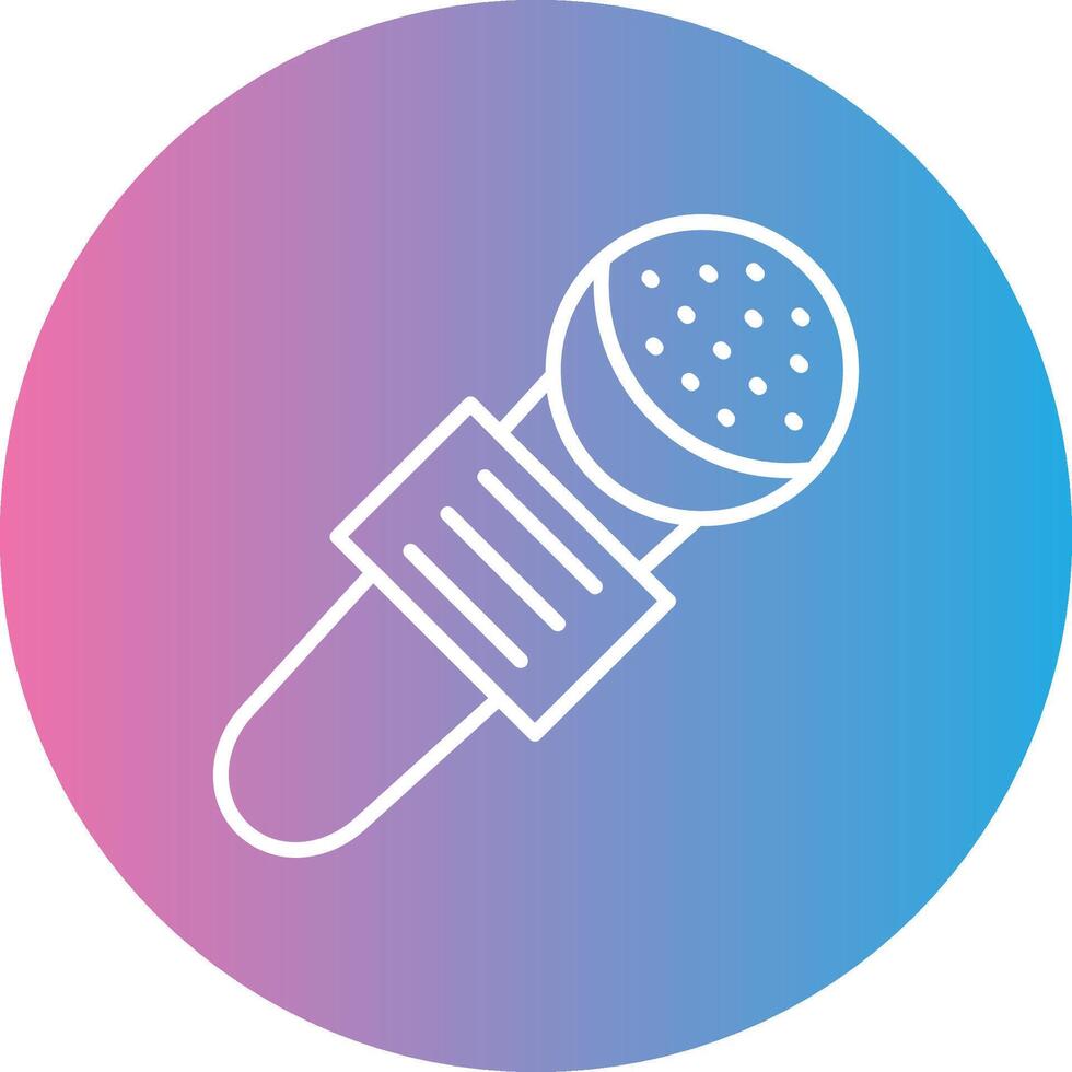 Mic Line Gradient Circle Icon vector