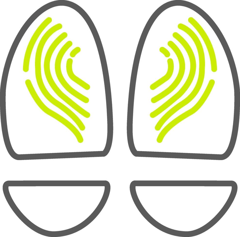 Footprint Line Two Color Icon vector