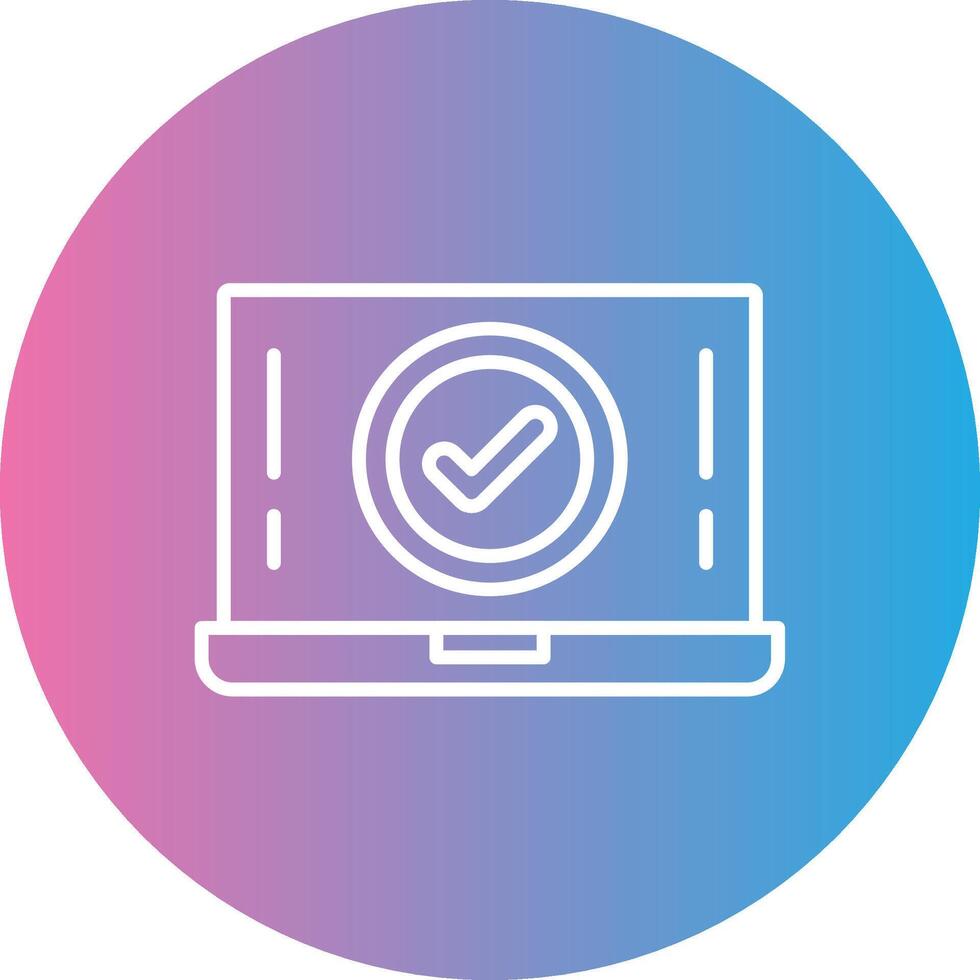 Verified Line Gradient Circle Icon vector