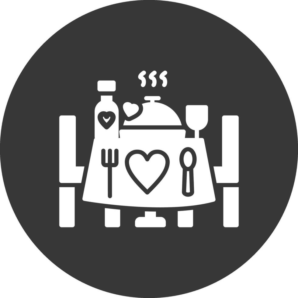 Banquet Glyph Inverted Icon vector