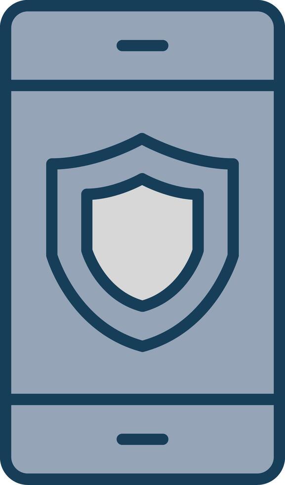 Security Line Filled Grey Icon vector