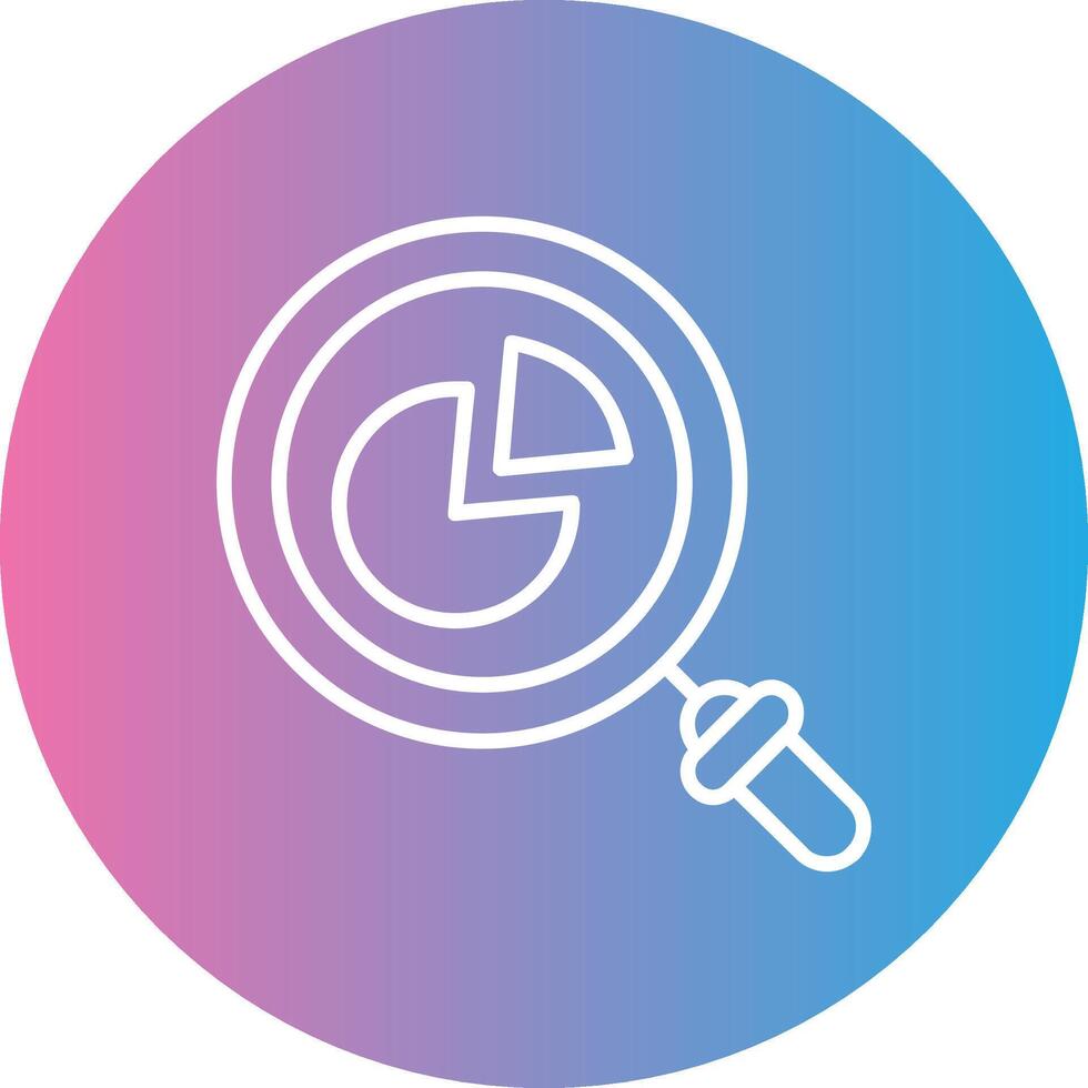 Graph Line Gradient Circle Icon vector