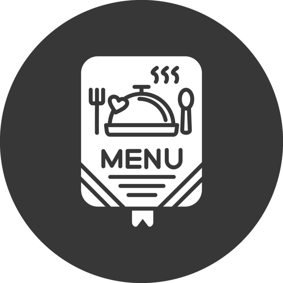 Menu Glyph Inverted Icon vector