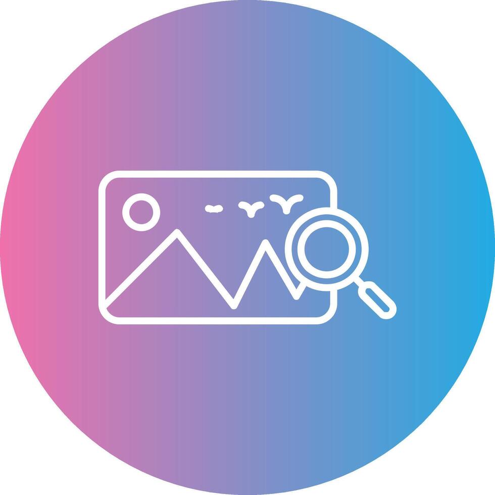 Image Line Gradient Circle Icon vector