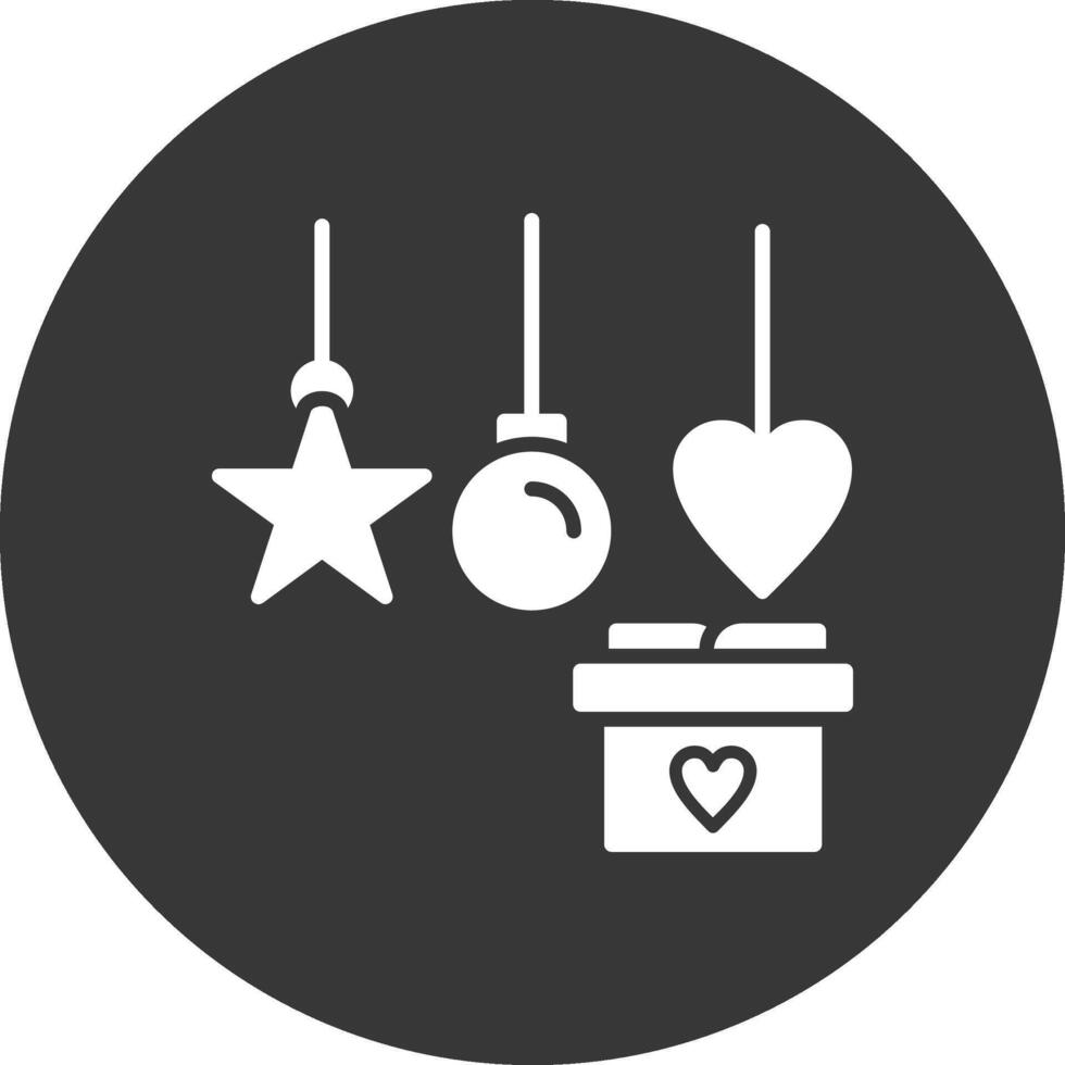 Decoration Glyph Inverted Icon vector