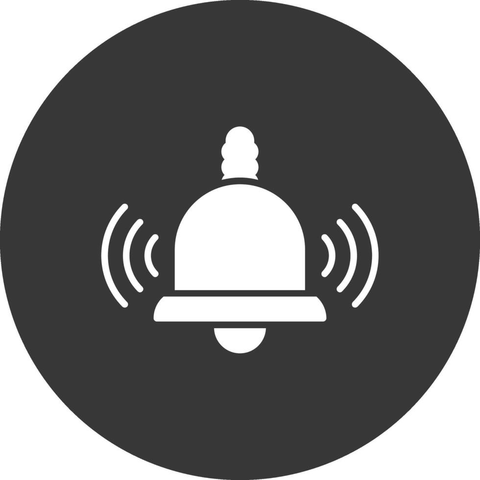 Bell Glyph Inverted Icon vector