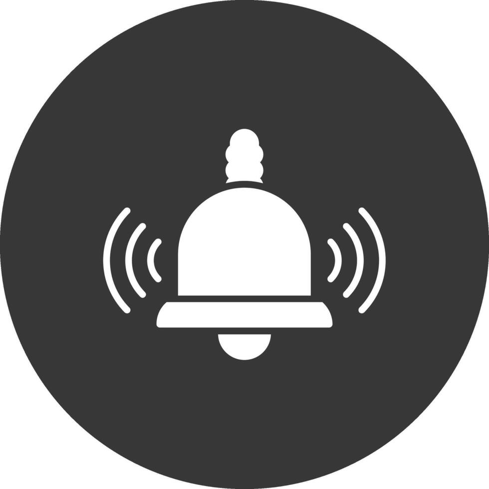 Bell Glyph Inverted Icon vector