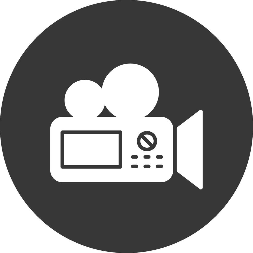 Camera Glyph Inverted Icon vector