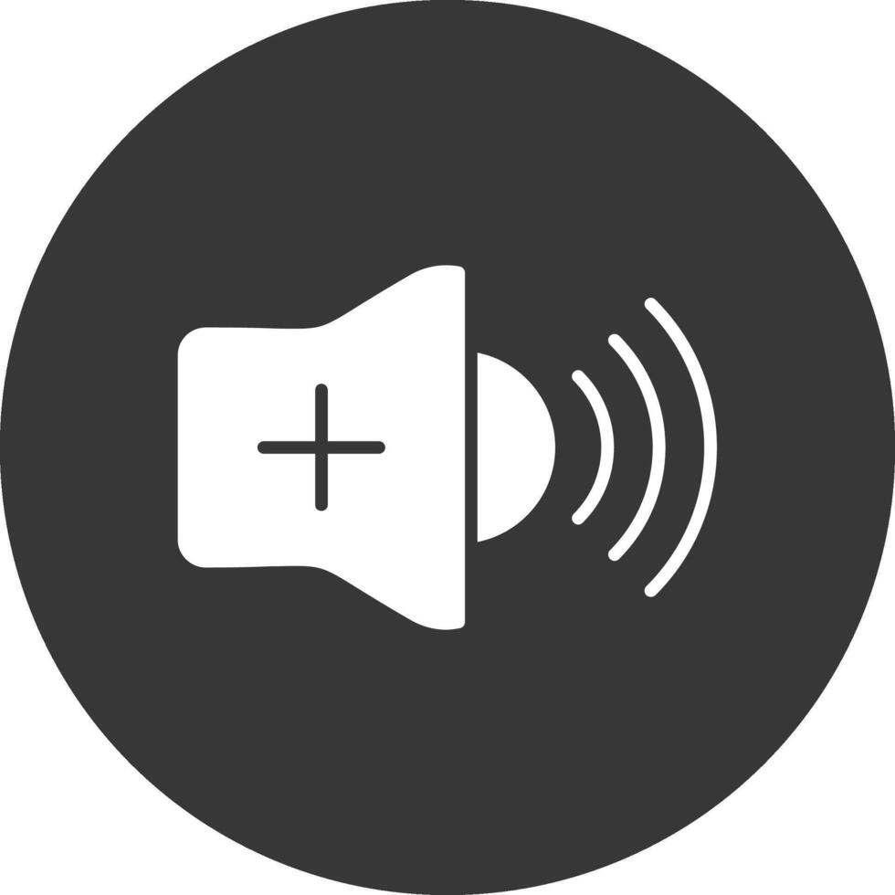 Volume Glyph Inverted Icon vector