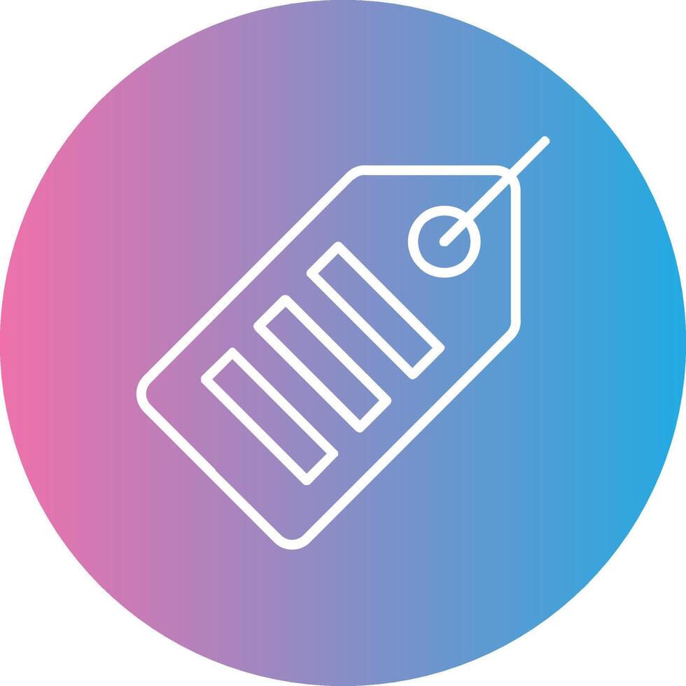 Tag Line Gradient Circle Icon vector