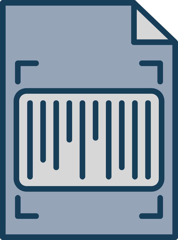 Barcode Line Filled Grey Icon vector