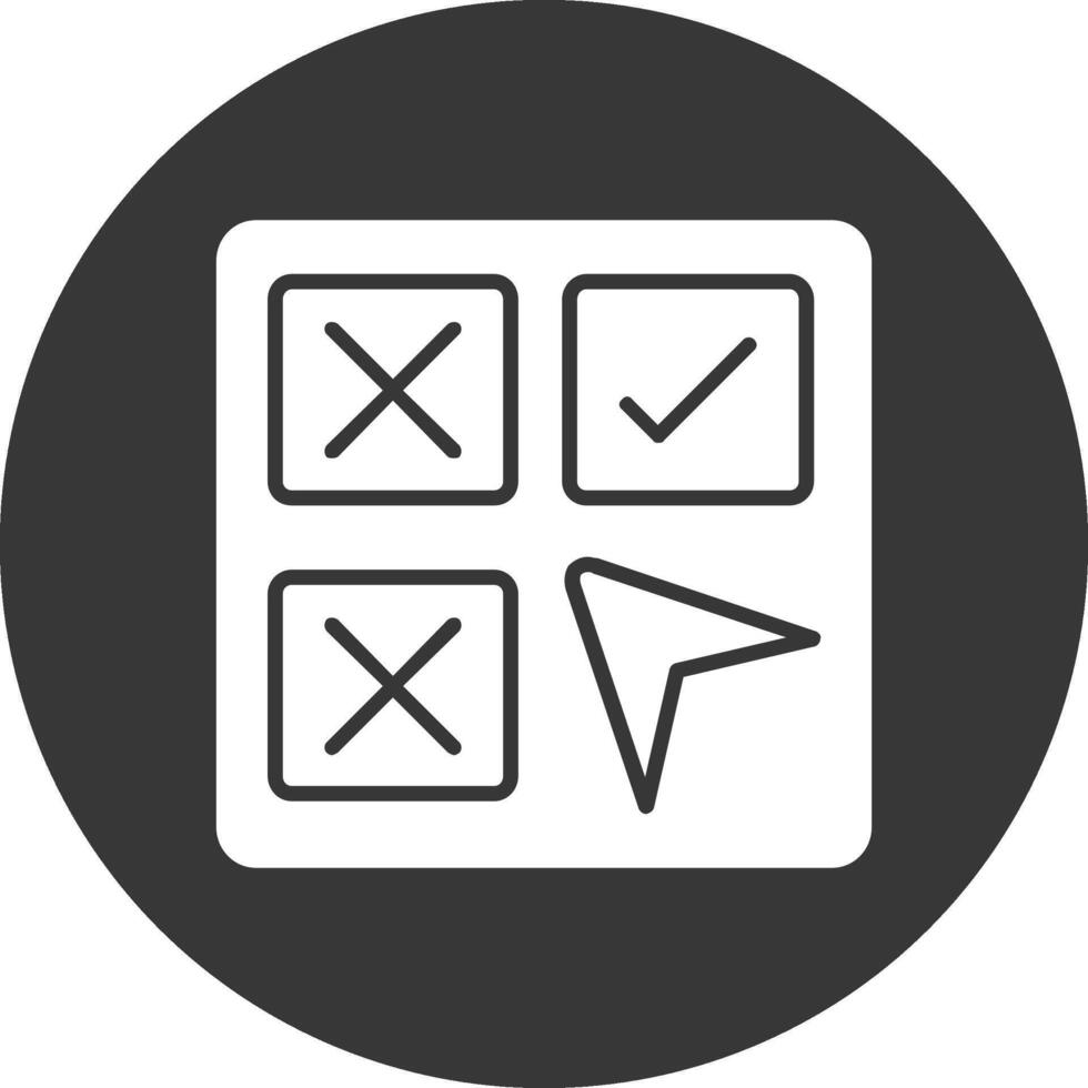 Selection Glyph Inverted Icon vector