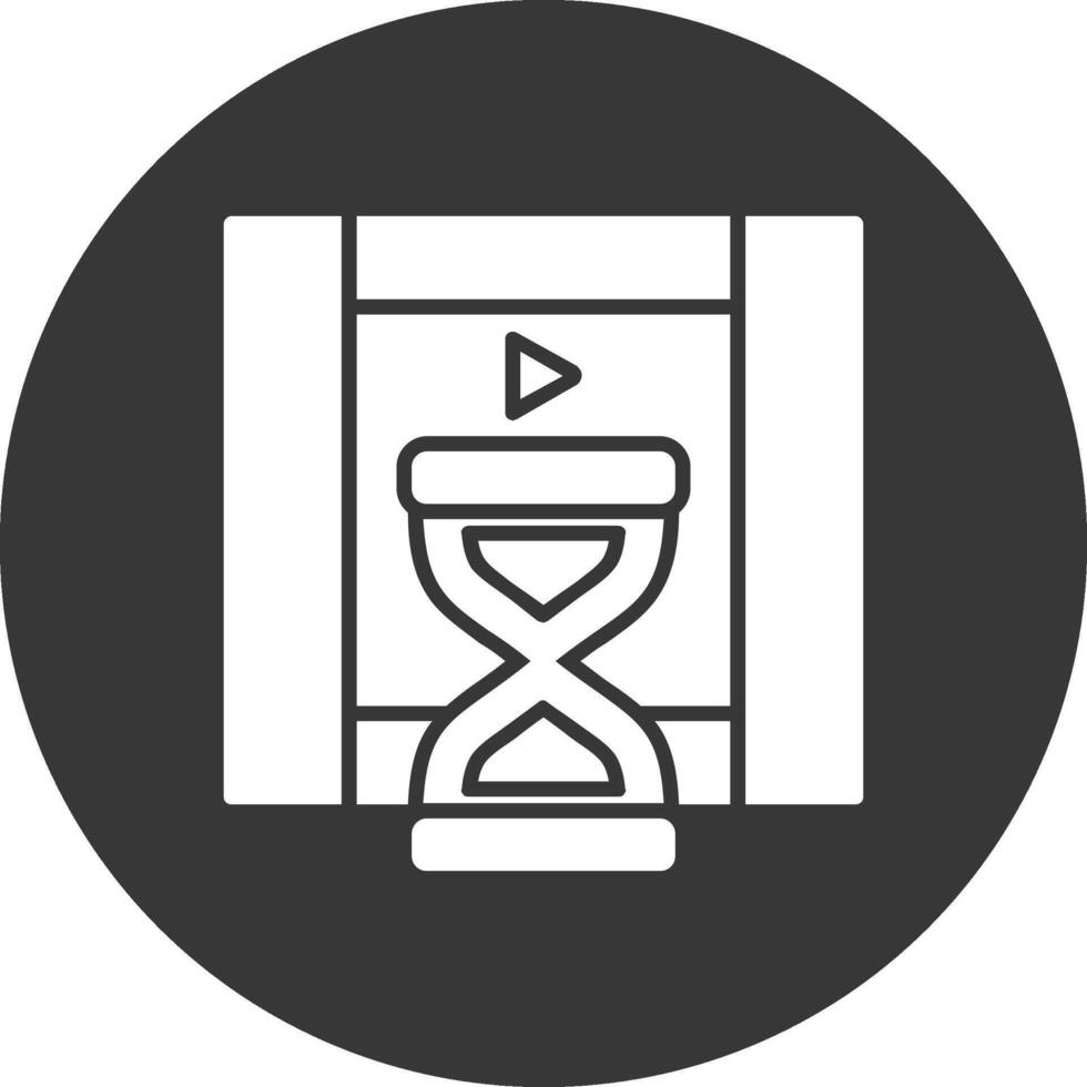 Duration Glyph Inverted Icon vector