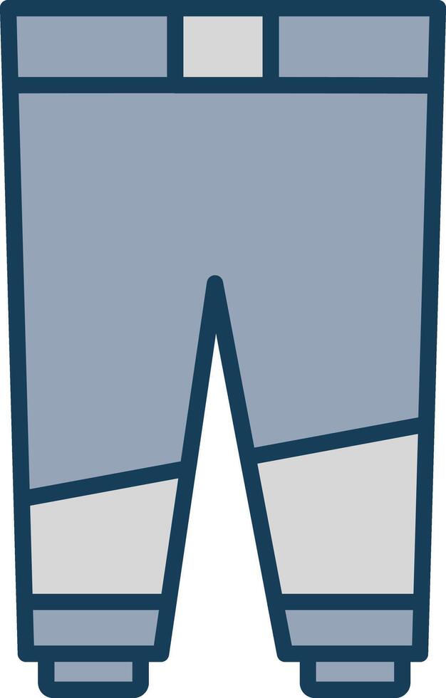 Trousers Line Filled Grey Icon vector