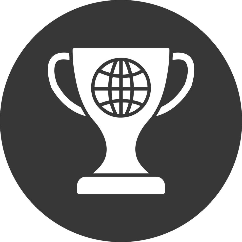 World Glyph Inverted Icon vector