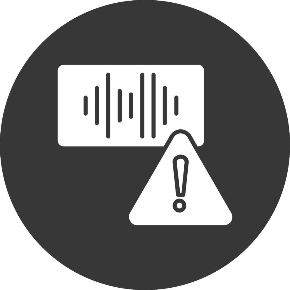 Error Glyph Inverted Icon vector