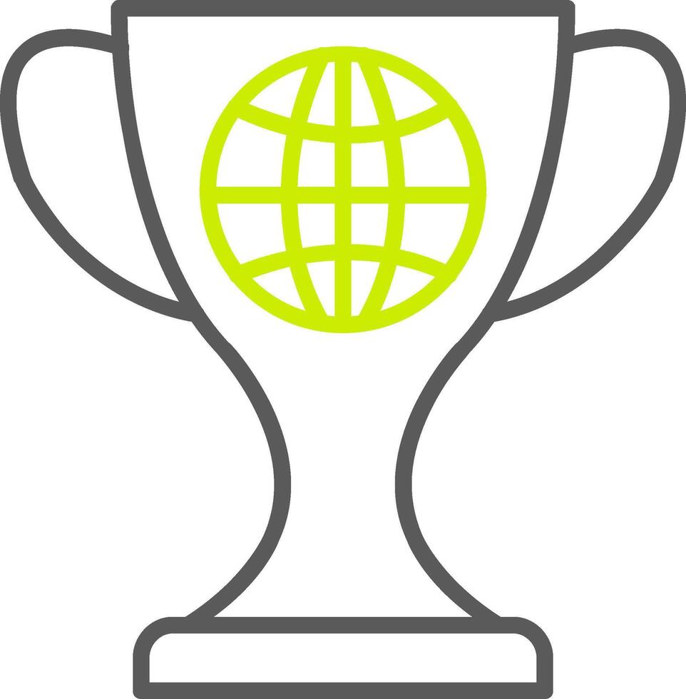 World Line Two Color Icon vector