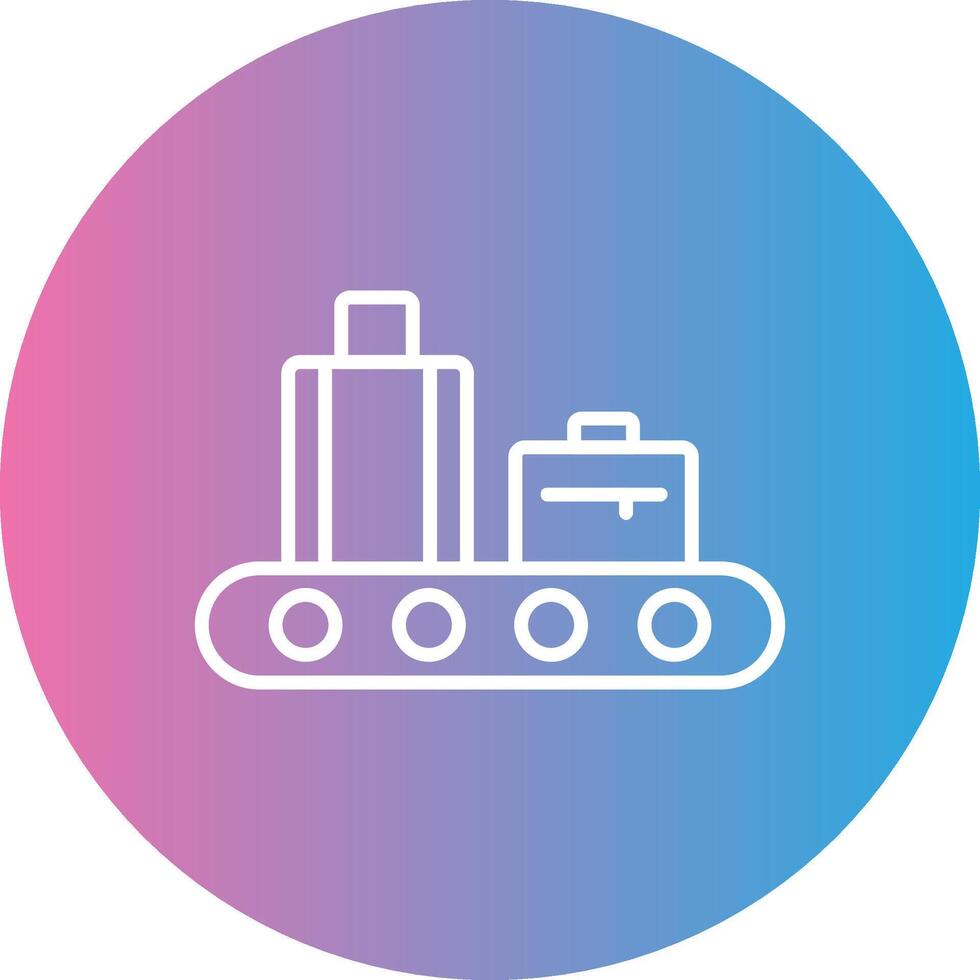 Conveyor Line Gradient Circle Icon vector