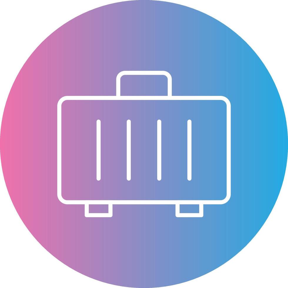 Suitcase Line Gradient Circle Icon vector