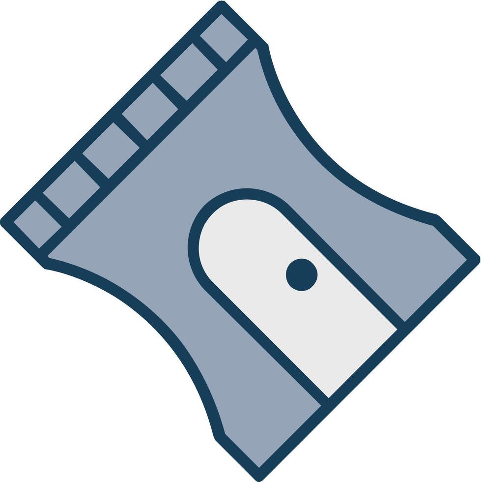 Sharpener Line Filled Grey Icon vector