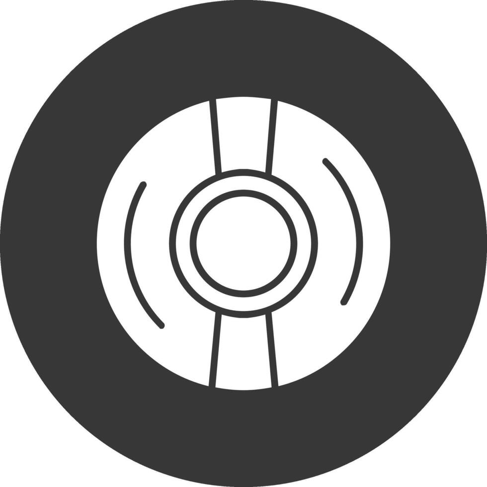 Cd Glyph Inverted Icon vector