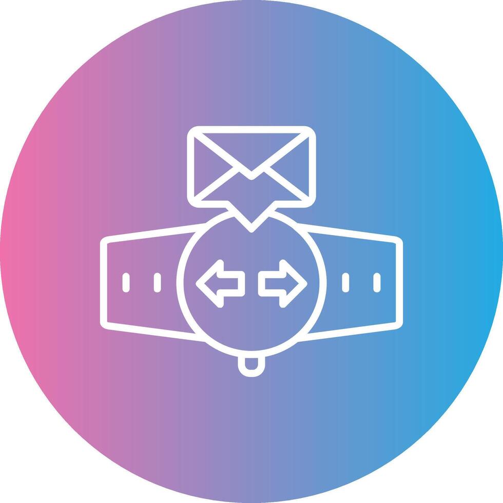 Message Line Gradient Circle Icon vector