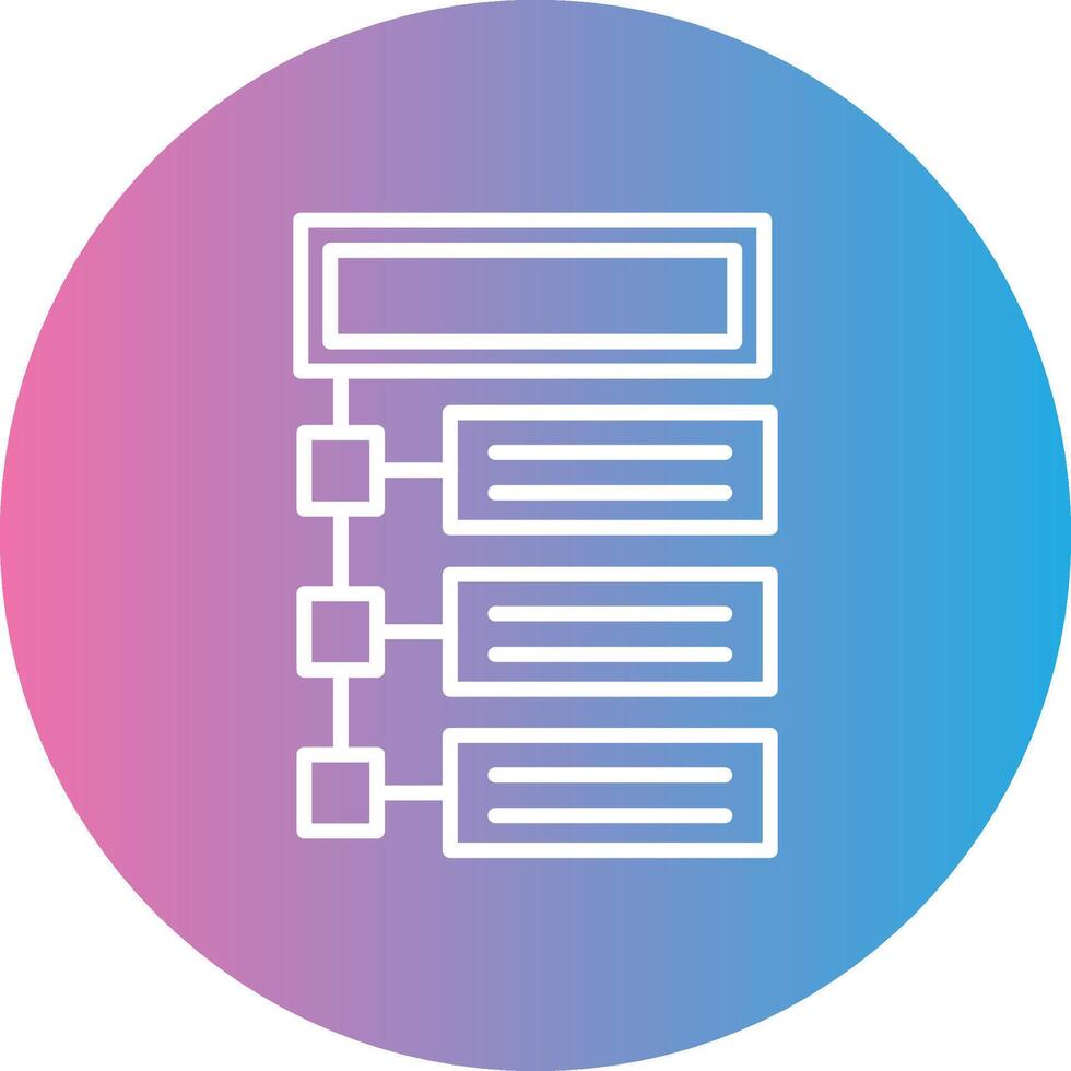 Program Line Gradient Circle Icon vector