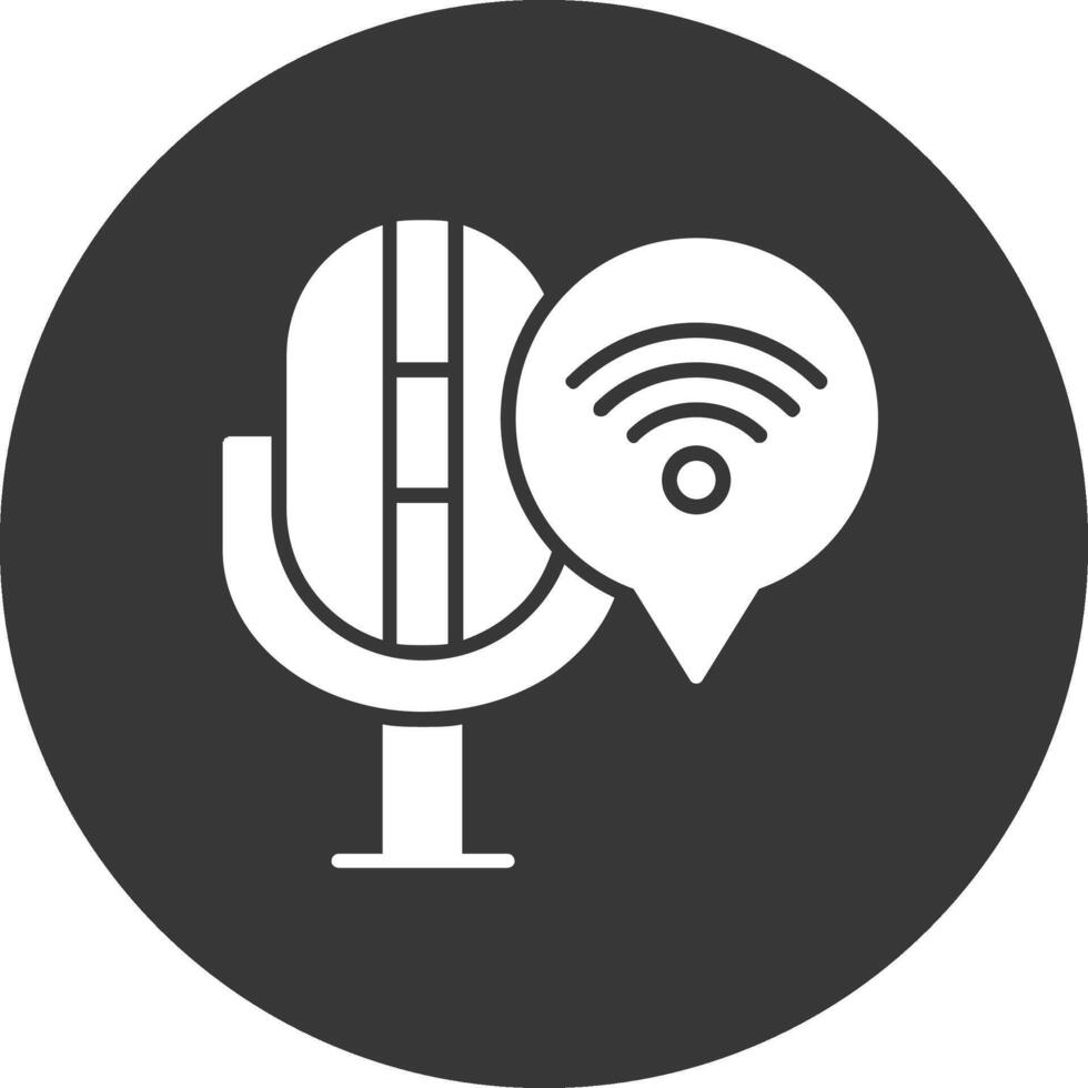 Connection Glyph Inverted Icon vector