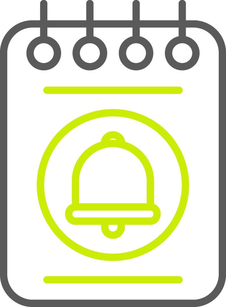 Notepad Line Two Color Icon vector