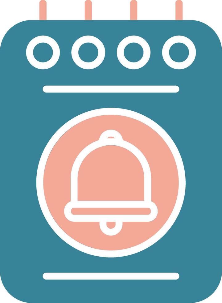 Notepad Glyph Two Color Icon vector