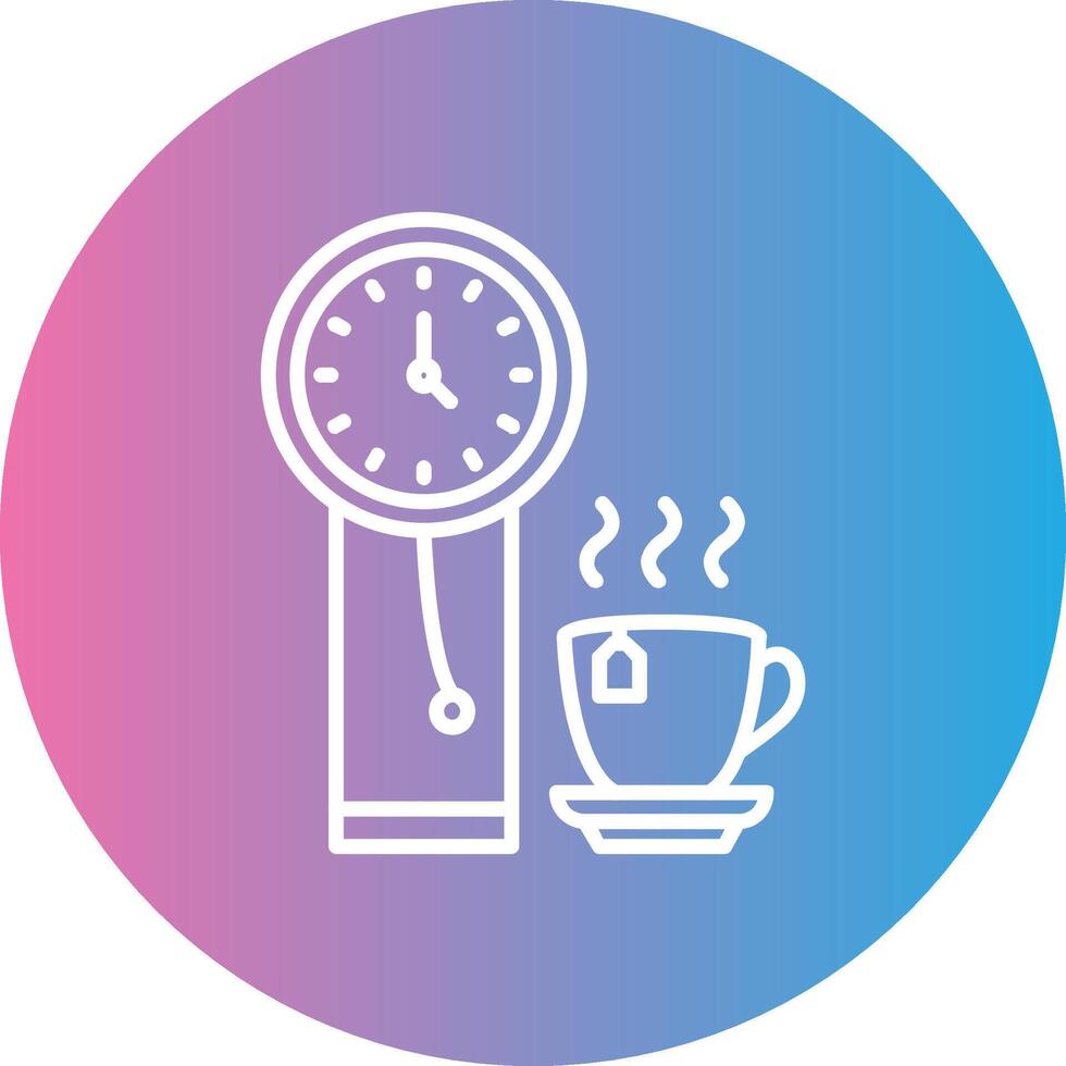 Clock Line Gradient Circle Icon vector